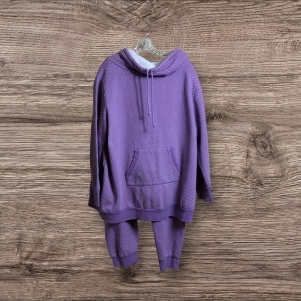 Pajamagram purple geometrical two piece PJ set. 2X.